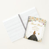 Carnet Crème Floral Blonde cheveux Princesse Sweet sixtee (Intérieur)