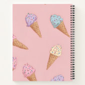 Carnet Crème glacée Cute Pastel personnalisée (Dos)