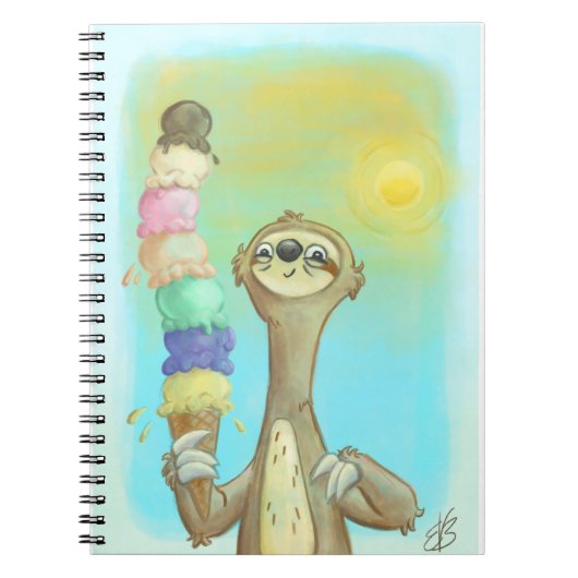 Carnet Crème glacée d'amours de paresses ! (Devant)
