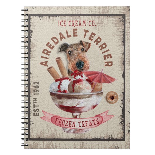 Carnet Crème glacée de chien (Devant)