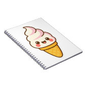 Carnet Crème glacée Kawaii douce (Côté Droit)