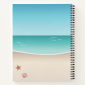 Carnet Crème Greyhound Italien À Tropical Summer Beach (Dos)