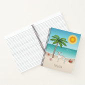 Carnet Crème Greyhound Italien À Tropical Summer Beach (Intérieur)