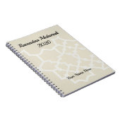 Carnet Crème Luxueuse Blanche Texturée (Côté Droit)