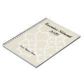 Carnet Crème Luxueuse Blanche Texturée (Côté gauche)
