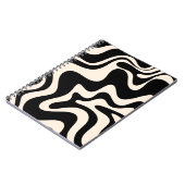 Carnet Crème noire Motif Abstraite Retro Liquid Swirl (Côté gauche)