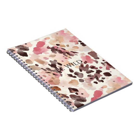 Carnet Crème rose Brown léopard (Côté Droit)