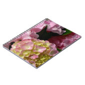 Carnet Crème rose Hydrangeas jaune rose vert floral (Côté gauche)