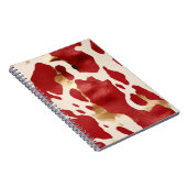 Carnet Crème Rouge Or Occidental Cowhide Howdy (Côté Droit)