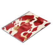 Carnet Crème Rouge Or Occidental Cowhide Howdy (Côté gauche)