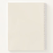 Carnet Crème tendance blanc Script Cuisine famille Recett (Dos)