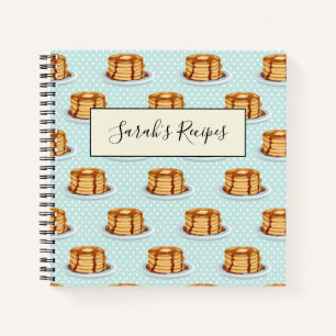Carnet Crêpes avec sirop d'érable et Motif Polkadot
