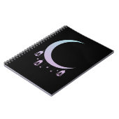 Carnet Crescent Lune Gothique Spirituelle Pastel Goth (Côté gauche)
