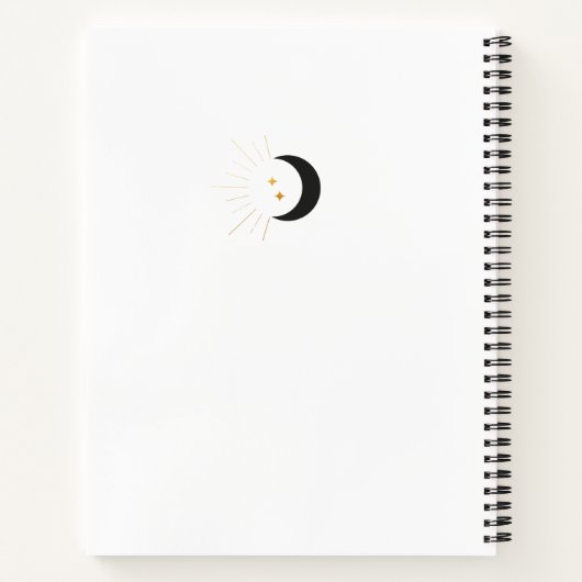 Carnet *~* Crescent Moon Gold Lune Poutres Twinkle Stars (Dos)