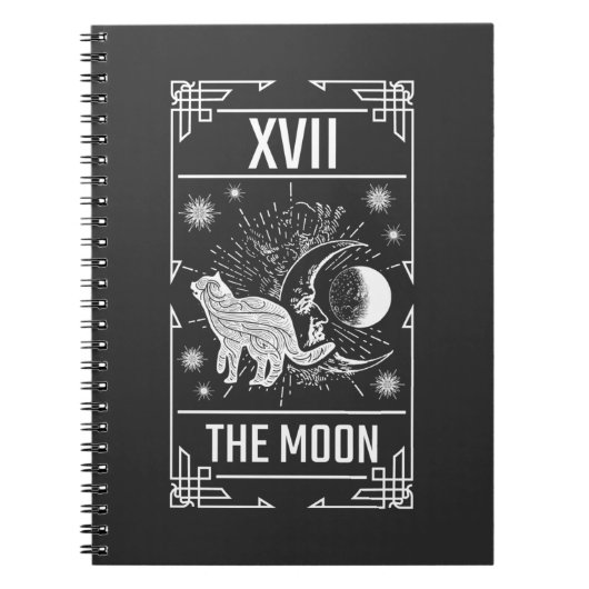 Carnet Crescent Moon Occult Cat Gothic Witch (Devant)