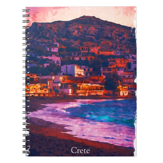 Carnet Crète Grèce île grecque aquarelle peinture (Devant)