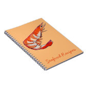 Carnet crevettes crevettes fruits de mer art kitsch (Côté Droit)