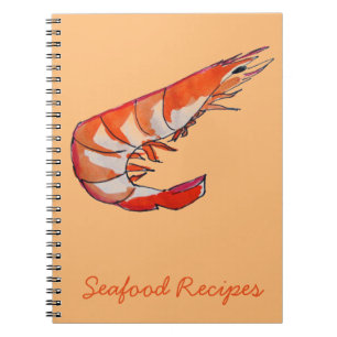 Carnet crevettes crevettes fruits de mer art kitsch