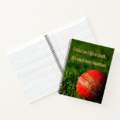 Carnet Cricket Red Ball drôle Motivation (Intérieur)