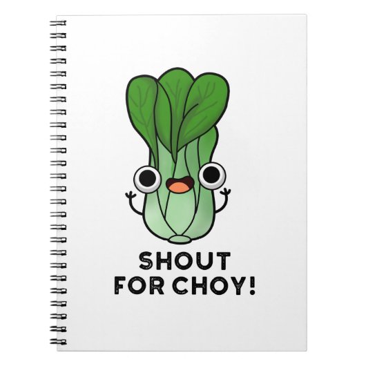 Carnet Criez pour Choy Drôle de légume Blague de Bok Choy (Devant)