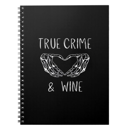 Carnet Crime Et Vin Squelette Mains (Devant)