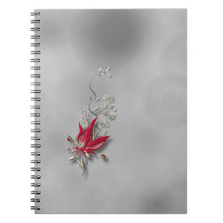 Carnet Crimson Butterfly Bloom Spiral notebook
