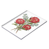 Carnet Crimson Protea Bouquet Watercolor (Côté gauche)