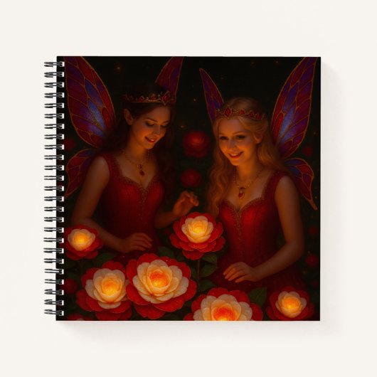 Carnet Crimson Rose Fairy Bold Dramatic Fantasy (Devant)