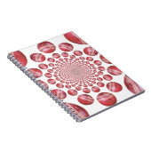 Carnet Crimson Vortex : Belle Balle de Cricket Rouge (Côté Droit)