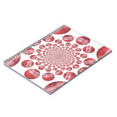 Carnet Crimson Vortex : Belle Balle de Cricket Rouge (Côté gauche)