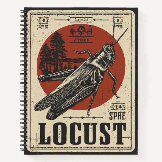 Carnet Criquet vintage | Portrait d'insectes (Devant)