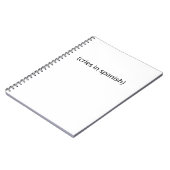 Carnet cris dans l'Espagnol (Côté gauche)