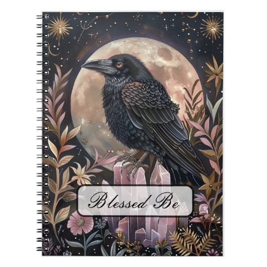 Carnet Cristal de Corbeau Mystique (Devant)