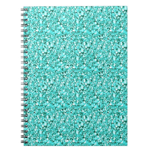 Carnet cristal druzy - bleu aquamarine (Devant)