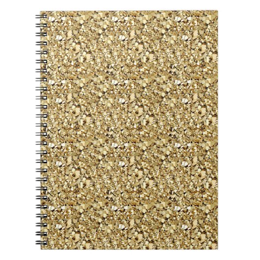 Carnet cristal druzy - or métallique (Devant)