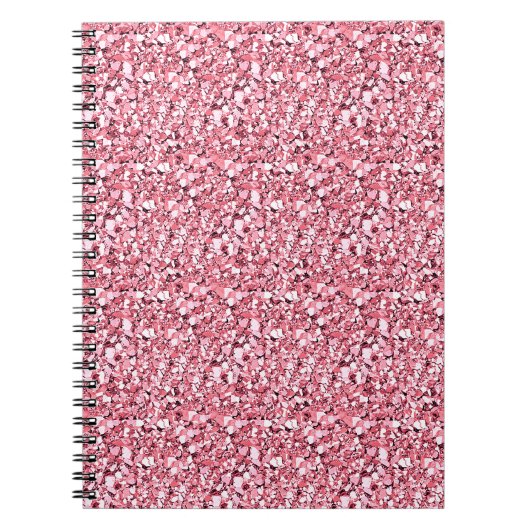 Carnet cristal druzy - quartz rose rose (Devant)