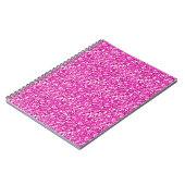 Carnet cristal druzy - rose fuchsia (Côté gauche)