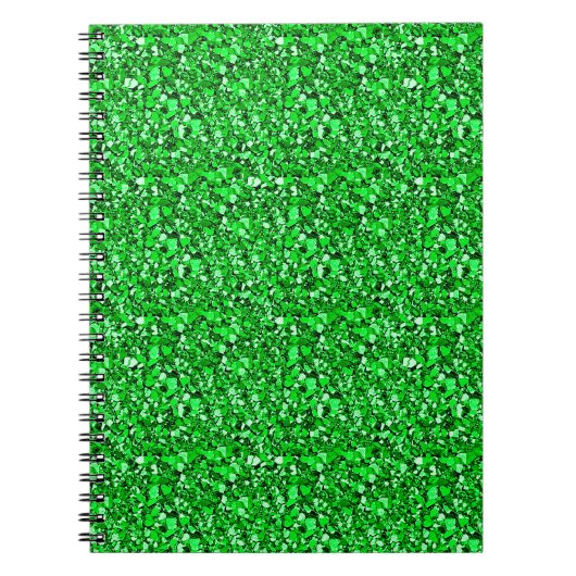 Carnet cristal druzy - vert émeraude (Devant)