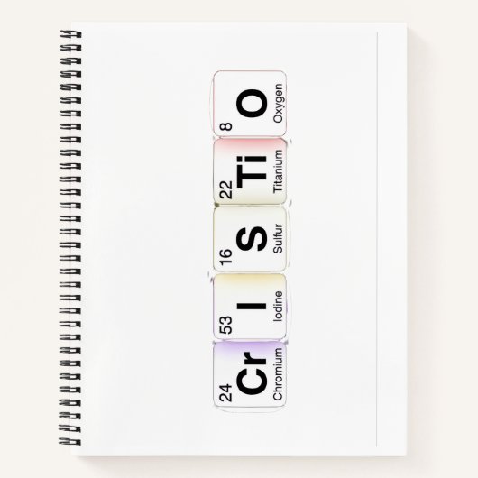 Carnet Cristo Elementos Químicos (Devant)