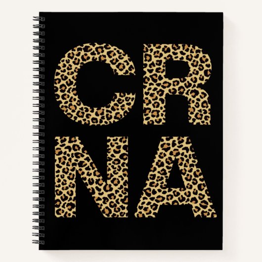 Carnet CRNA Nurse Anesthetist Cheetah empreinte de léopar (Devant)