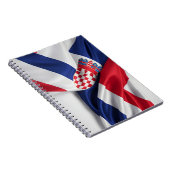 Carnet Croate drapeau texture soie (Côté Droit)