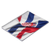 Carnet Croate drapeau texture soie (Côté gauche)