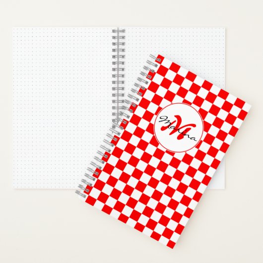 Carnet Croatie | Hrvatska | Monogramme du nom à carreaux (À l'intérieur)