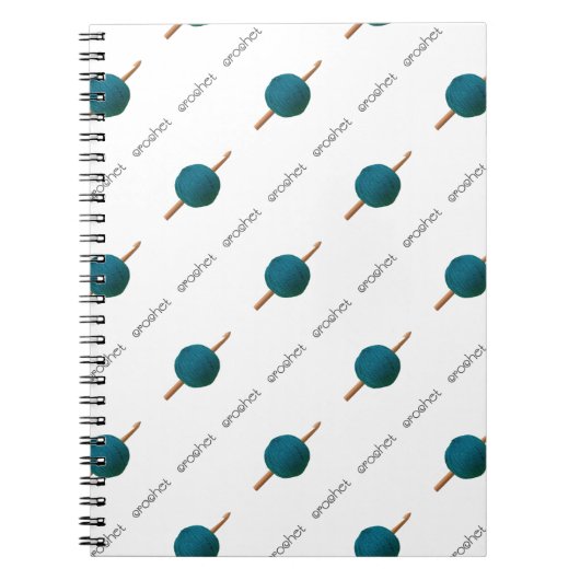 Carnet Crochet Hook & Motif d'artisanat du fil (Devant)