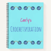 Carnet Crochet notes. Crochet. Votre nom (Devant)