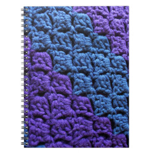 Carnet Crochet pourpre et bleu