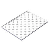 Carnet Crochets gris sur blanc (Côté gauche)