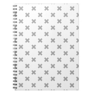 Carnet Crochets gris sur blanc