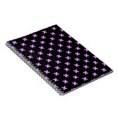 Carnet Crochets Lilac sur noir (Côté Droit)