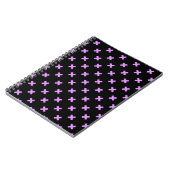 Carnet Crochets Lilac sur noir (Côté gauche)
